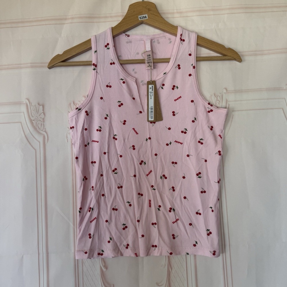 Skims Soft Lounge Tank In Cherry Blossom Size XS NWT Logo